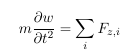 equation 1 of the derivation of the membrane equation of motion
