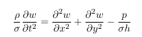 equation 5 of the derivation of the membrane equation of motion