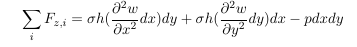 equation 3 of the derivation of the membrane equation of motion
