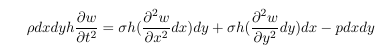 equation 4 of the derivation of the membrane equation of motion